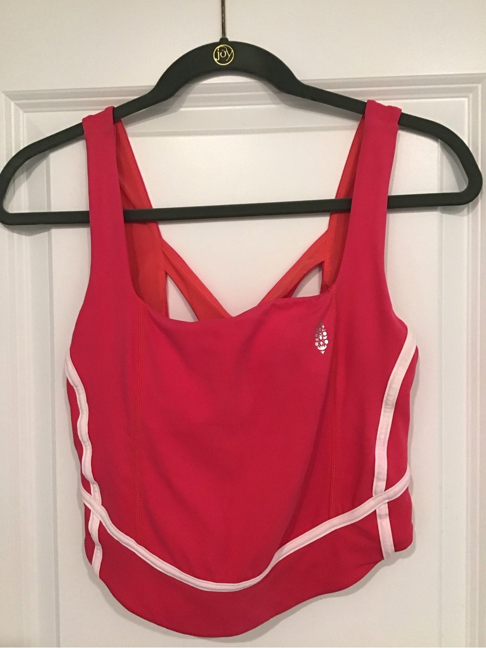 FP Movement by Free People Red & White Athletic Crop Tank